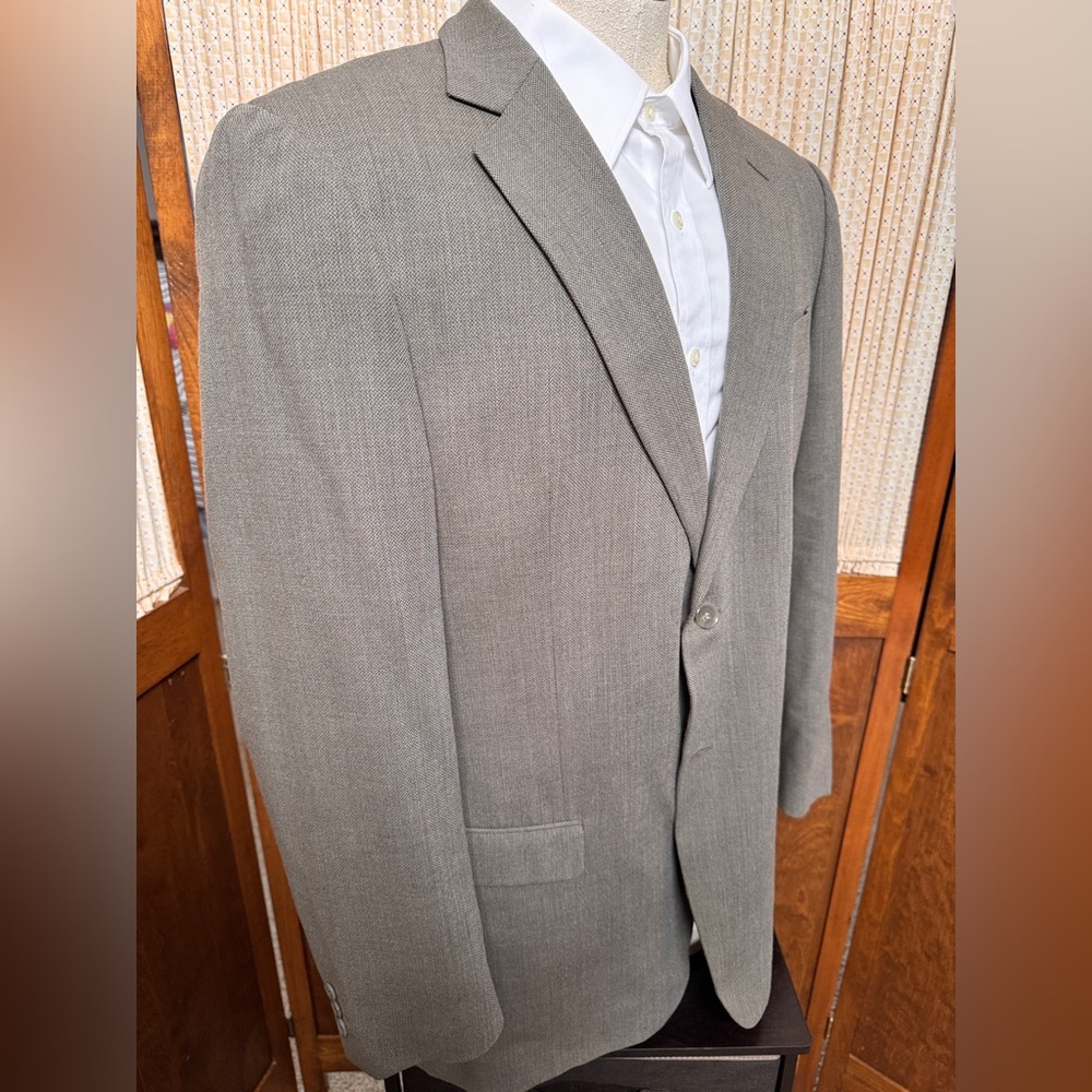 Ermenegildo Zegna Soft Sport Coat - Beige/ Gray (Greige) 46L - Fantastic Fabric